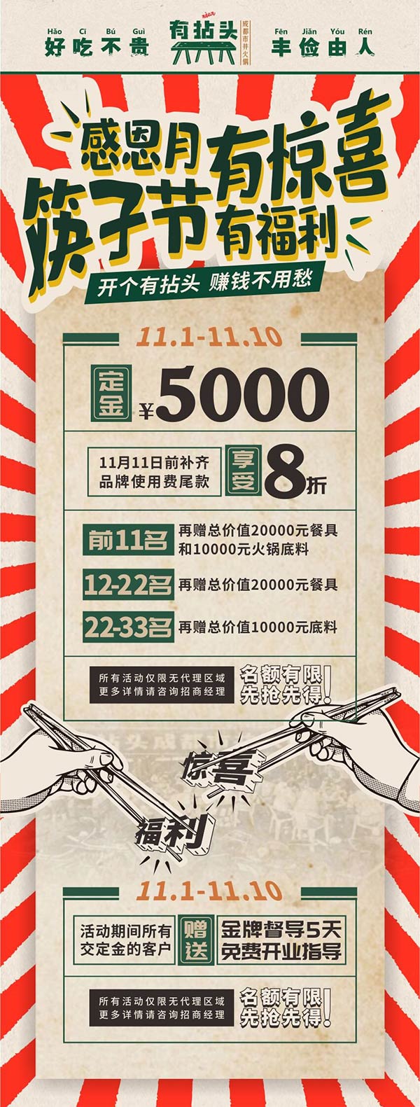 有拈頭市井火鍋，2019筷子節(jié)有福利